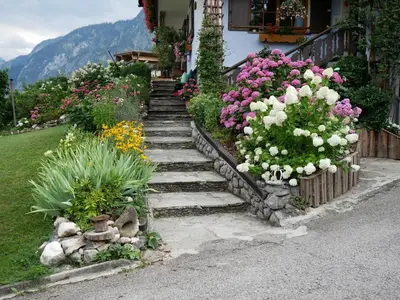 Ein allgemeiner Bergblick oder ein Berglick von der Ferienwohnung aus