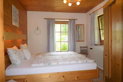 Ein Bett oder Betten in einem Zimmer der Unterkunft Ferienhaus Hummelbrunner