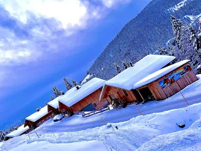 Jagdhütte im Winter