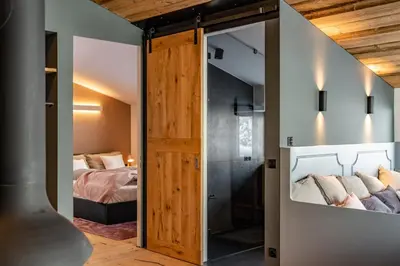 Ein Bett oder Betten in einem Zimmer der Unterkunft Panorama Lodge Premium Apartments
