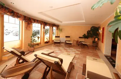 Ein Sitzbereich in der Unterkunft Aparthotel DAS Hochkönig