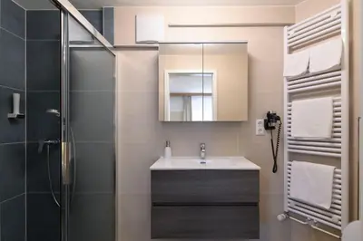 Ein Badezimmer in der Unterkunft Gasthof Waldwirt