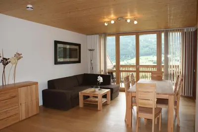 Ein Sitzbereich in der Unterkunft Premium Appartements Di Bora