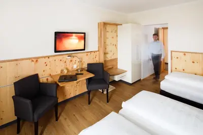 Ein Bett oder Betten in einem Zimmer der Unterkunft Pension Jageredt