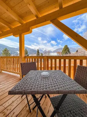 Ein Balkon oder eine Terrasse in der Unterkunft Sylpaulerhof Aparthotel