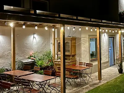 Ein Patio oder anderer Außenbereich in der Unterkunft Hotel Landhaus Lungau