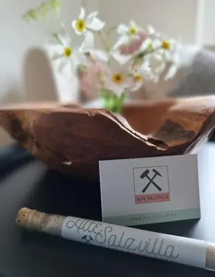 Ein Zertifikat, Auszeichnung, Logo oder anderes Dokument, das in der Unterkunft Die alte Salzvilla ausgestellt ist