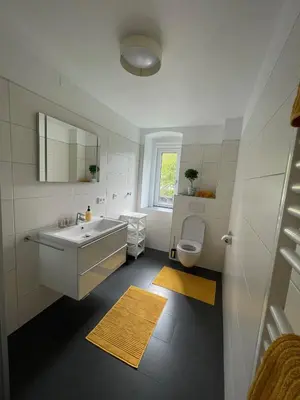 Ein Badezimmer in der Unterkunft Die alte Salzvilla
