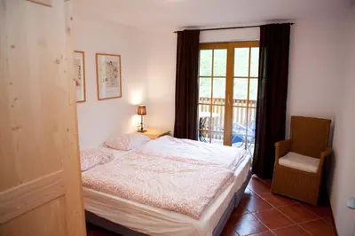 Ein Bett oder Betten in einem Zimmer der Unterkunft Steuer 59 App 6 Annaberg