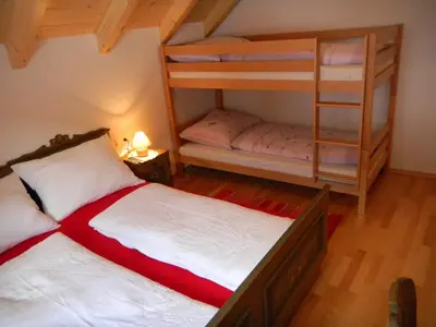 Ein Bett oder Betten in einem Zimmer der Unterkunft Ferienhaus Longa