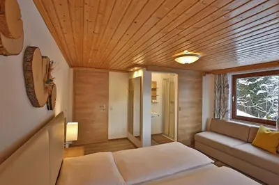 Ein Bett oder Betten in einem Zimmer der Unterkunft Lammerauhof