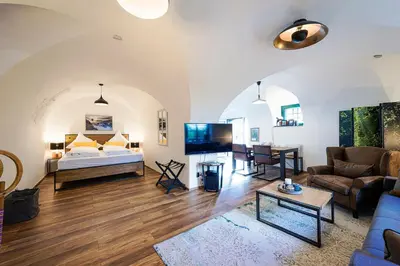 Ein Bett oder Betten in einem Zimmer der Unterkunft Apartments Hoferhaus - Your Austrian Home