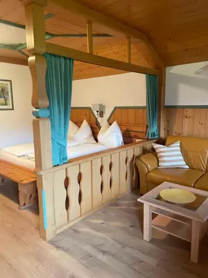 Ein Bett oder Betten in einem Zimmer der Unterkunft Ferienwohnung Renate Hubner