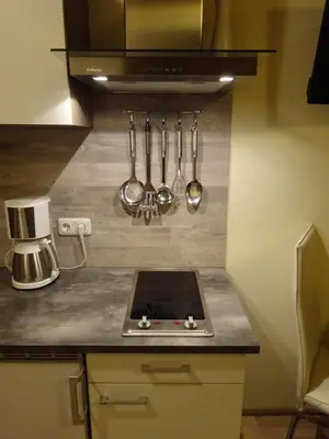 Küche/Küchenzeile in der Unterkunft Apartment zum Wasserfall