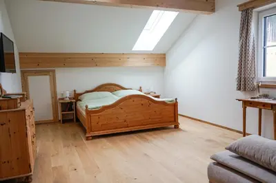 Ein Bett oder Betten in einem Zimmer der Unterkunft Haus am Wald