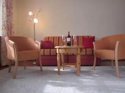 Ein Sitzbereich in der Unterkunft Appartement Bergblick I