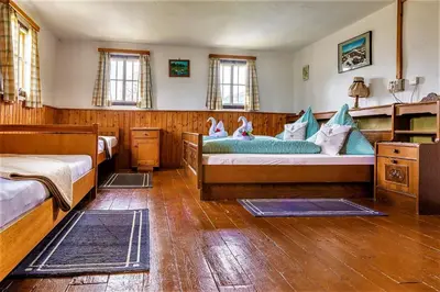 Ein Bett oder Betten in einem Zimmer der Unterkunft Vordersattlegghofhütte