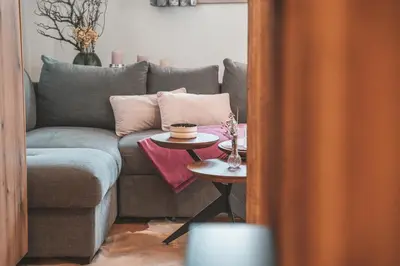 Ein Sitzbereich in der Unterkunft Landgasthof Wöhrer