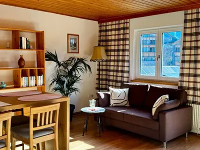 Ein Sitzbereich in der Unterkunft Helis Holiday Suites Altaussee