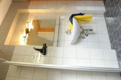 Ein Badezimmer in der Unterkunft Appartementhaus Hochegg