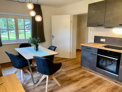 Küche/Küchenzeile in der Unterkunft Appartements Wieseneck - Ramsau am Dachstein - inklusive Sommercard!