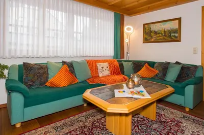 Ein Sitzbereich in der Unterkunft Ferienhaus Zentral