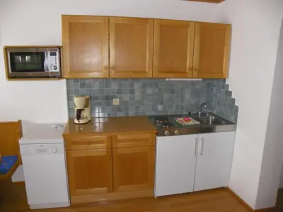 Küche/Küchenzeile in der Unterkunft Ferienwohnung Ski-Hans