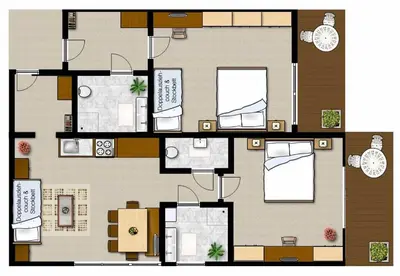 Grundriss der Unterkunft Appartements Hotel Gell
