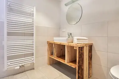 Ein Badezimmer in der Unterkunft Pension Vorberghof- Bauernhofurlaub