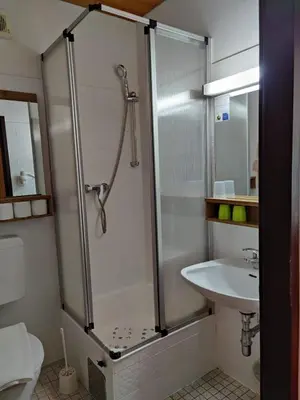 Ein Badezimmer in der Unterkunft Hotel Lindwurm