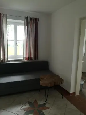 Ein Sitzbereich in der Unterkunft Ferienhof Gassner