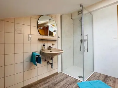 Ein Badezimmer in der Unterkunft Ferienwohnungen Klose