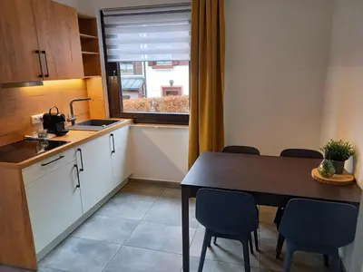 Küche/Küchenzeile in der Unterkunft Wolf & Schaf Apartments