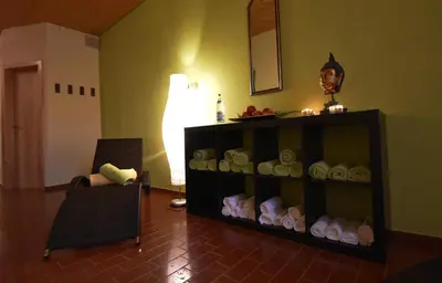 Ein Sitzbereich in der Unterkunft Hotel Restaurant Stigenwirth