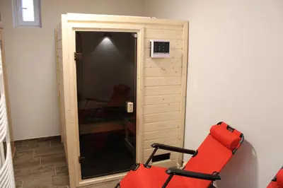 Ein Sitzbereich in der Unterkunft Mentenwirt Pension&Appartements