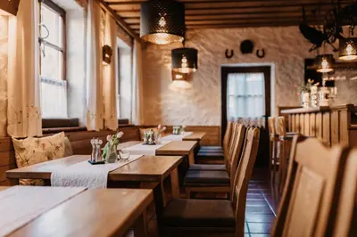 Ein Sitzbereich in der Unterkunft Alte Schmiede - das kleine Hotel