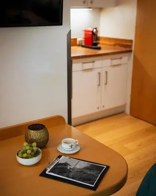 Küche/Küchenzeile in der Unterkunft Aparthotel Pfeffermühle