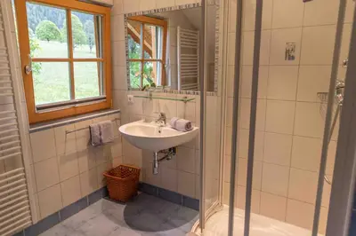 Ein Badezimmer in der Unterkunft Appartements Jägerrast
