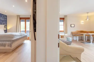 Ein Bett oder Betten in einem Zimmer der Unterkunft Arndt's Bootshaus