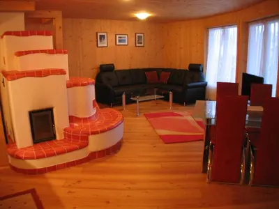 Ein Sitzbereich in der Unterkunft Appartments Hilton