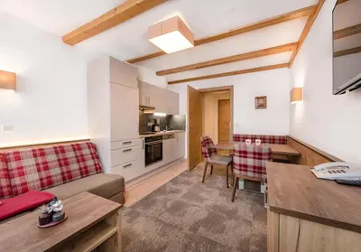 Küche/Küchenzeile in der Unterkunft Apartments & Garni Alpenrose