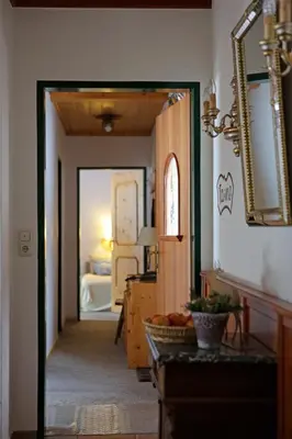 Ein Sitzbereich in der Unterkunft Mühlradl Apartments Gosau