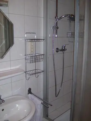 Ein Badezimmer in der Unterkunft Log Home