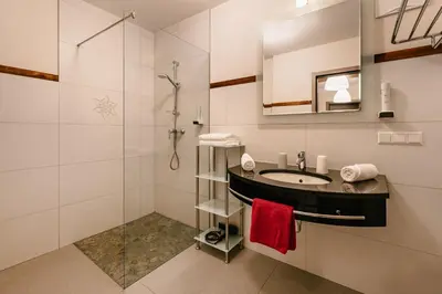 Ein Badezimmer in der Unterkunft Feriendorf Edelweiss