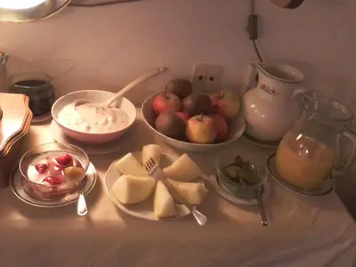 Essen im Privatzimmer oder in der Nähe
