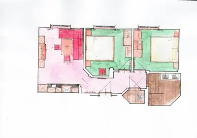 Grundriss der Unterkunft Appartement Hochwurzen
