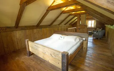 Ein Bett oder Betten in einem Zimmer der Unterkunft Chalet Altaussee
