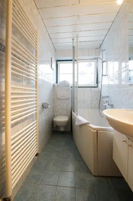 Ein Badezimmer in der Unterkunft Annaberger Musikantenwirt