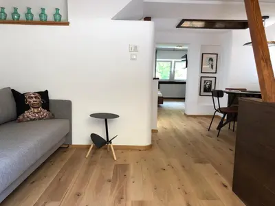 Ein Sitzbereich in der Unterkunft Style Apartments by Mieze Schindler