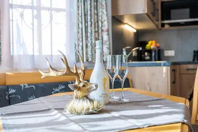 Küche/Küchenzeile in der Unterkunft Appartements Baumanngut